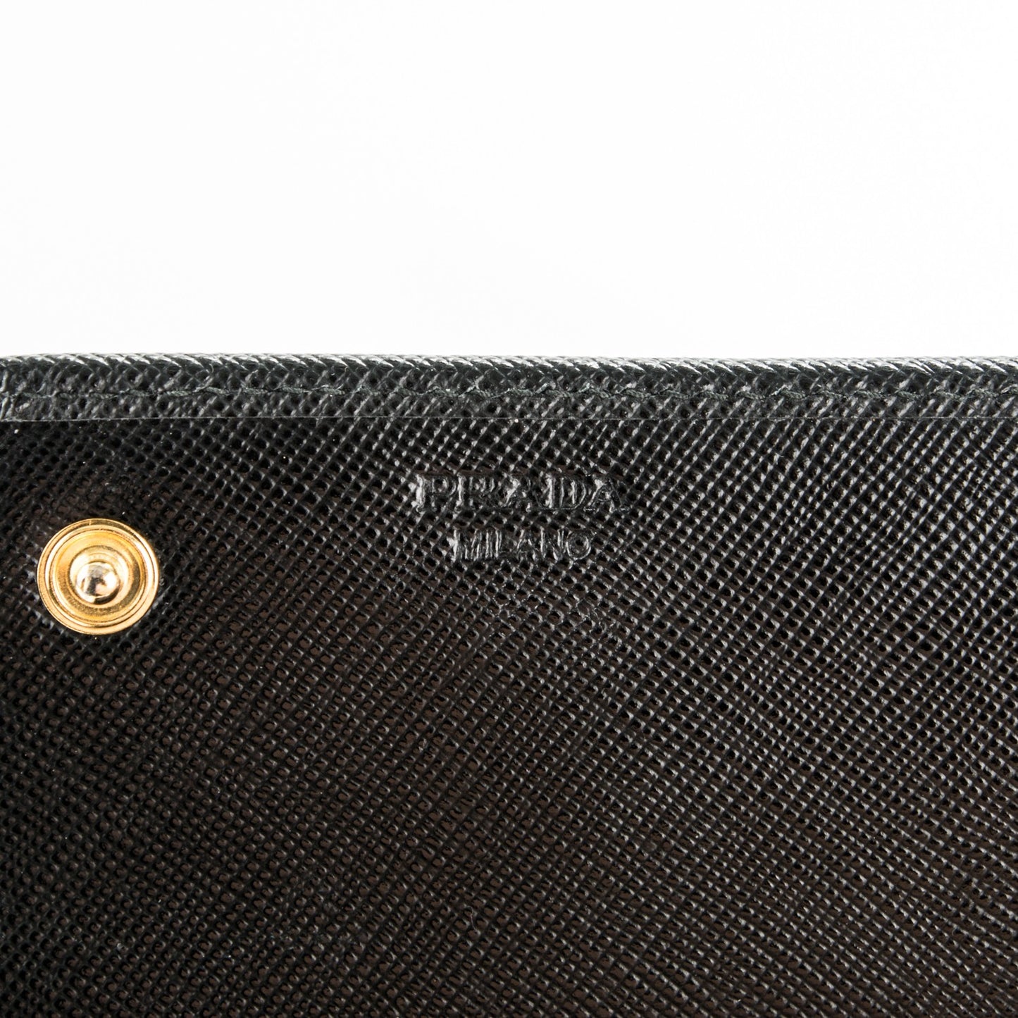 Saffiano Metal Continental Flap Wallet Nero Black