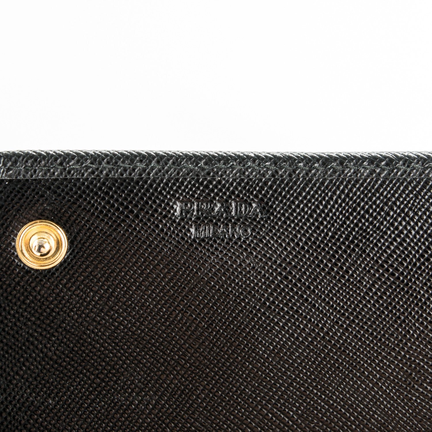 Prada Saffiano Metal Continental Flap Wallet Nero Black 6 of 8