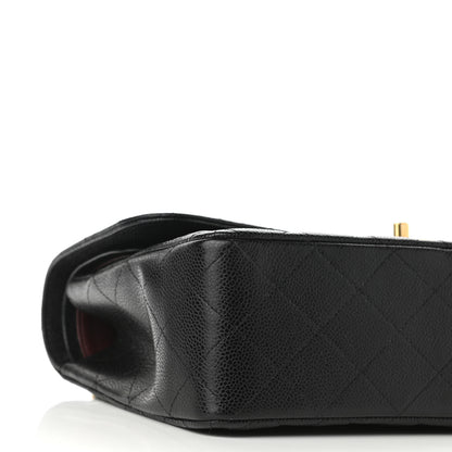 Chanel Caviar Quilted Jumbo Double Flap Black 9 of 10