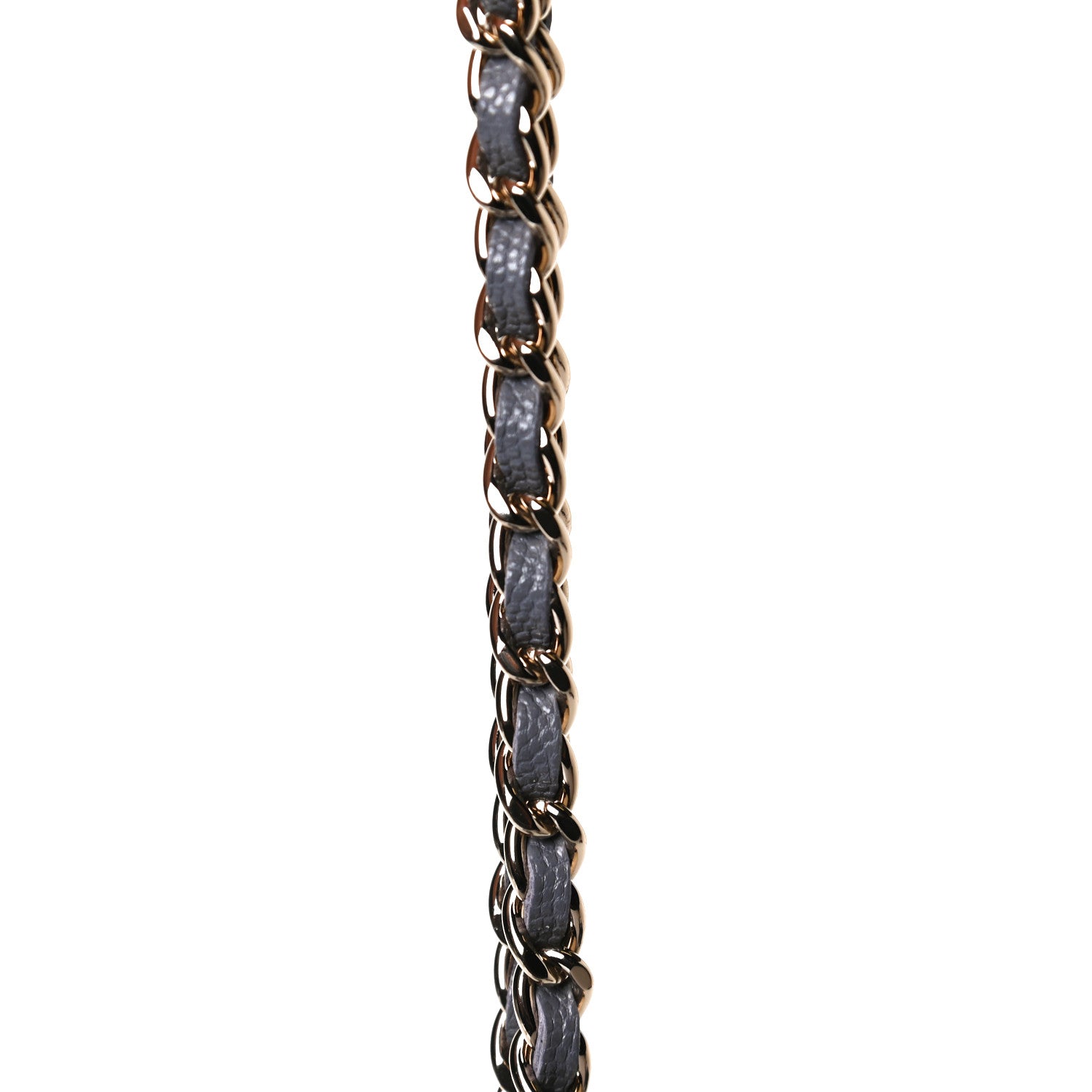 Chanel Caviar Quilted French New Wave Chain CC Wallet On Chain WOC Grey 13 of 14