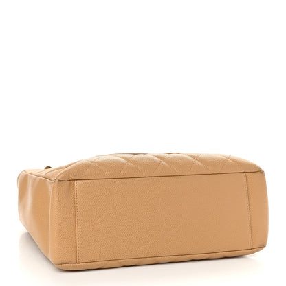 Chanel Caviar Quilted Petit Shopping Tote PST Beige 4 of 9