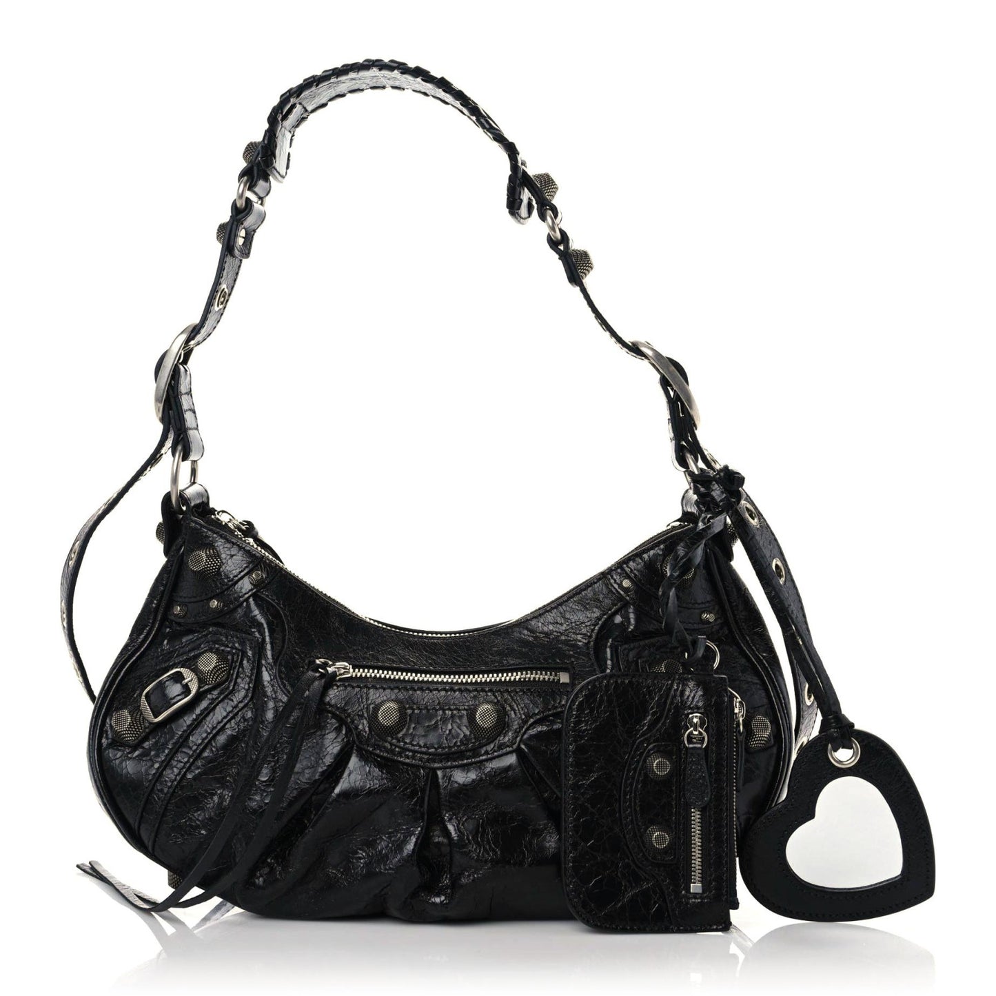 Agneau Arena Small Le Cagole Shoulder Bag Black