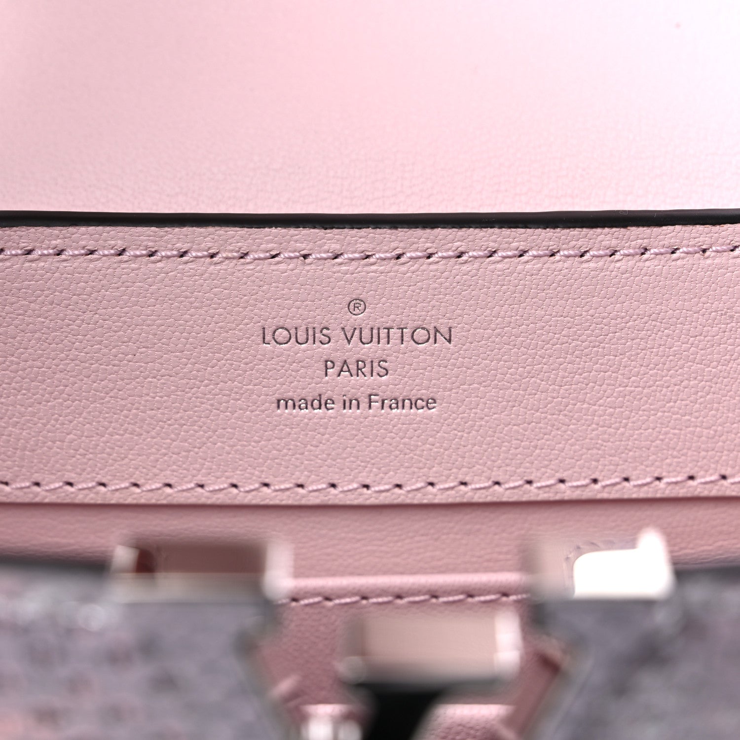 Louis Vuitton Metallic Lizard Mini Capucines Pink Purple 6 of 9