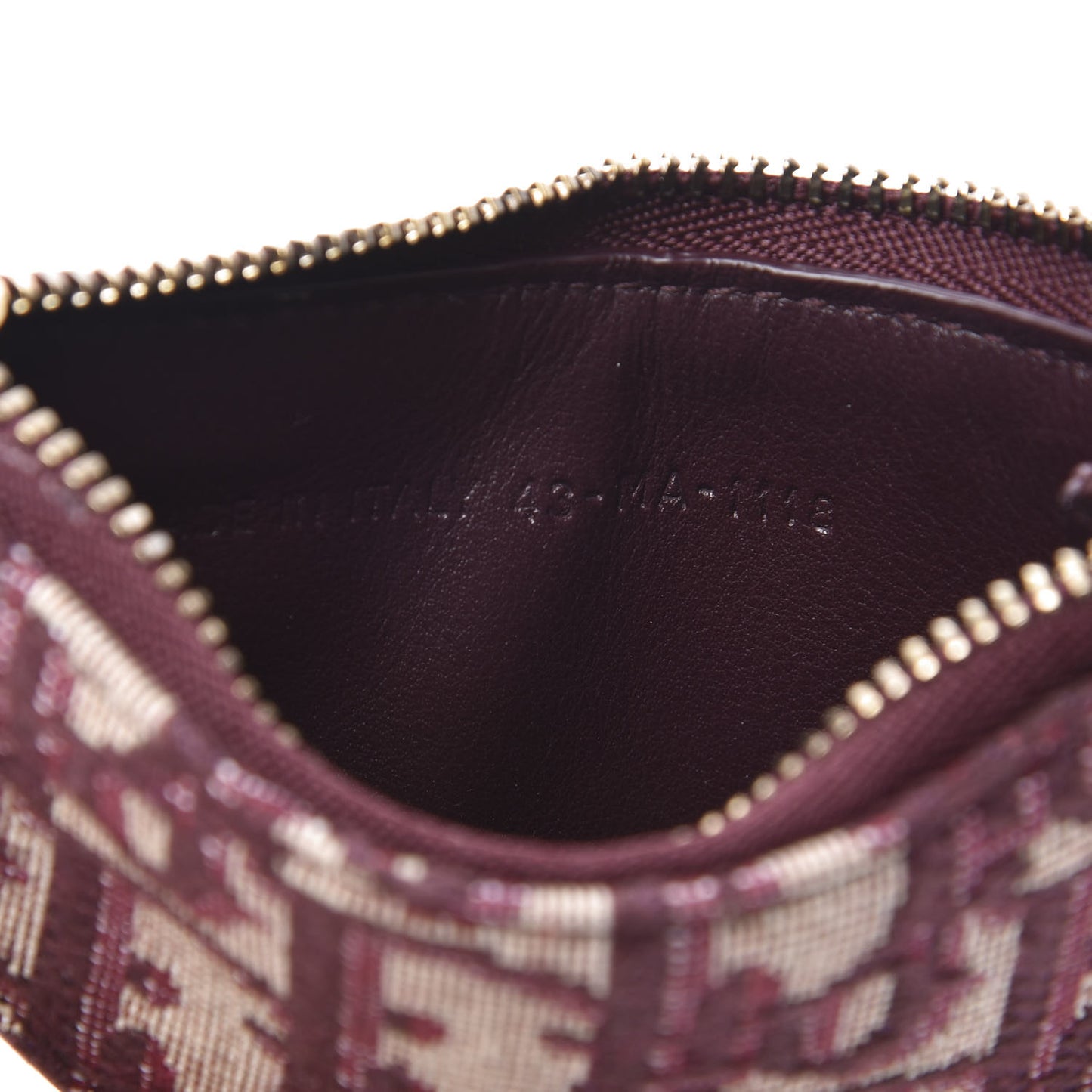 Oblique Saddle Coin Purse Bordeaux