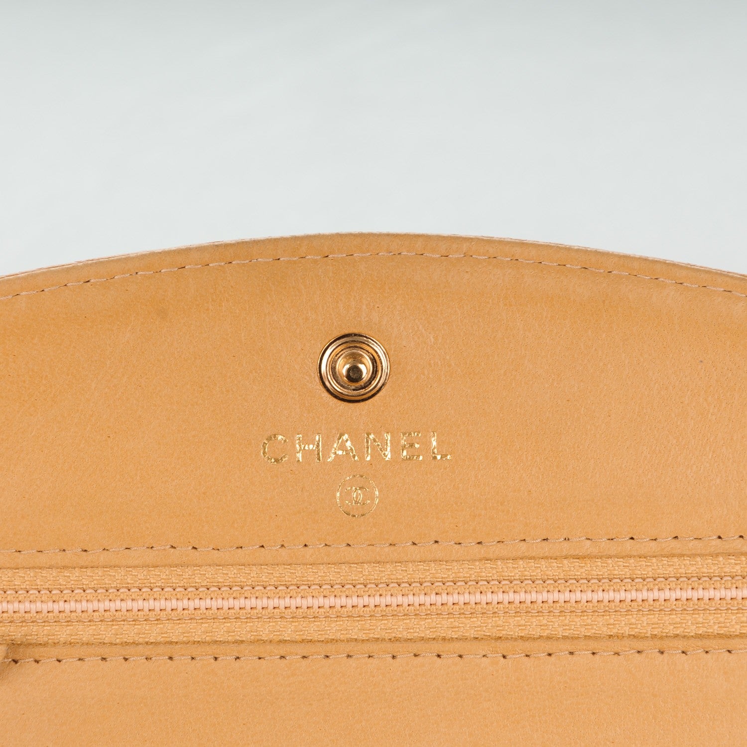 Chanel Caviar Timeless CC Wallet On Chain WOC Beige 6 of 11