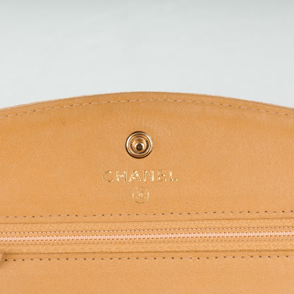 Chanel Caviar Timeless CC Wallet On Chain WOC Beige 6 of 11