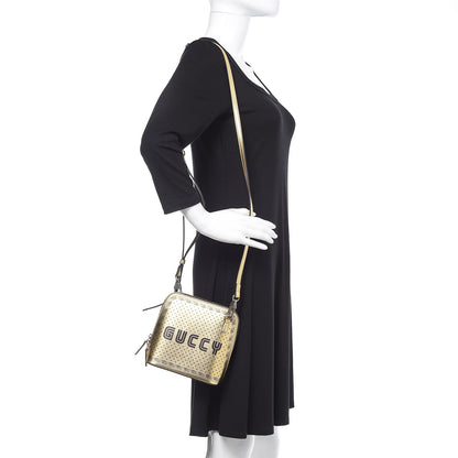 Gucci X SEGA Calfskin GUCCY Stars Mini Dome Shoulder Bag Gold 2 of 12