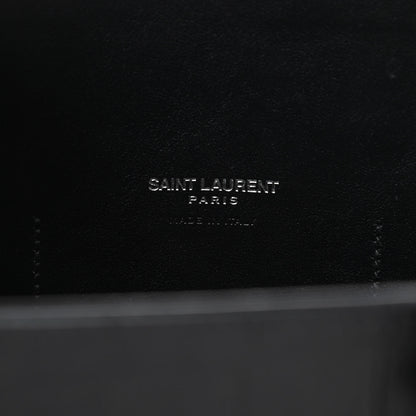 Saint Laurent Calfskin Crocodile Embossed Small Sac de Jour Black 6 of 12