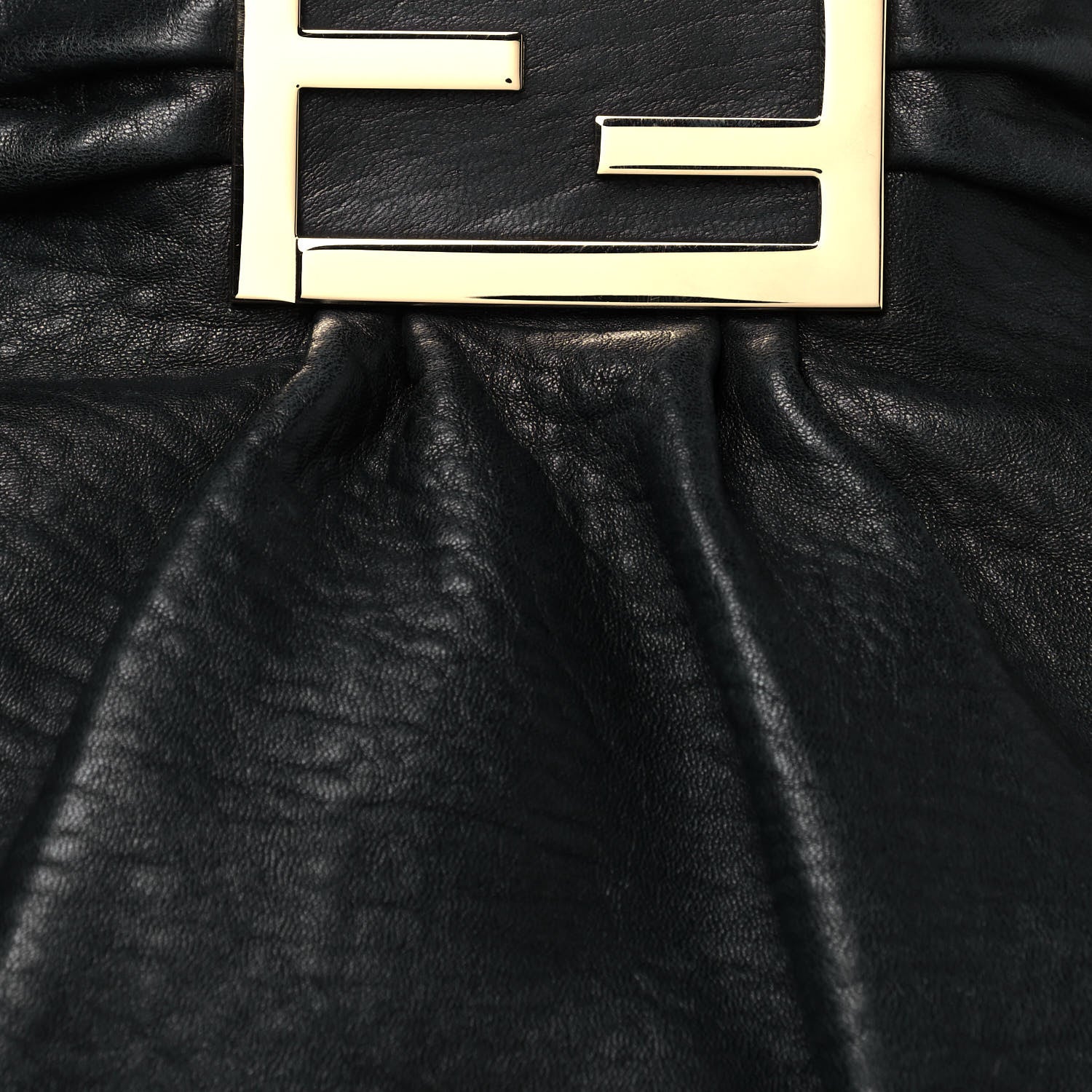 Fendi Crinkled Lambskin Mia Tote Black 9 of 15