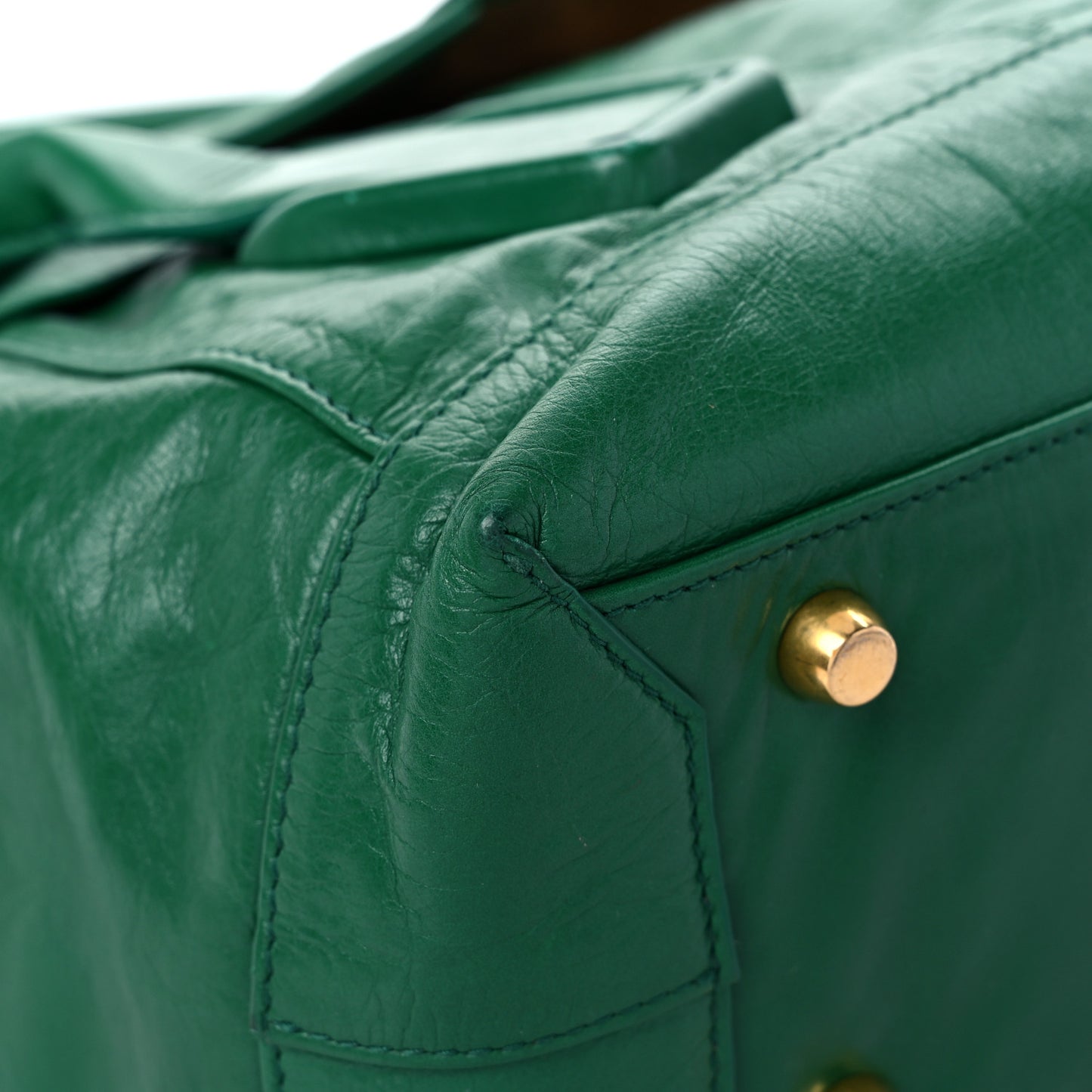 Paper Calfskin Maxi Intrecciato Medium Arco Slouch Racing Green