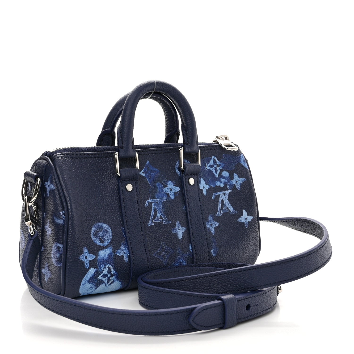 Louis Vuitton Monogram Ink Watercolor Keepall XS Blue 2 of 9