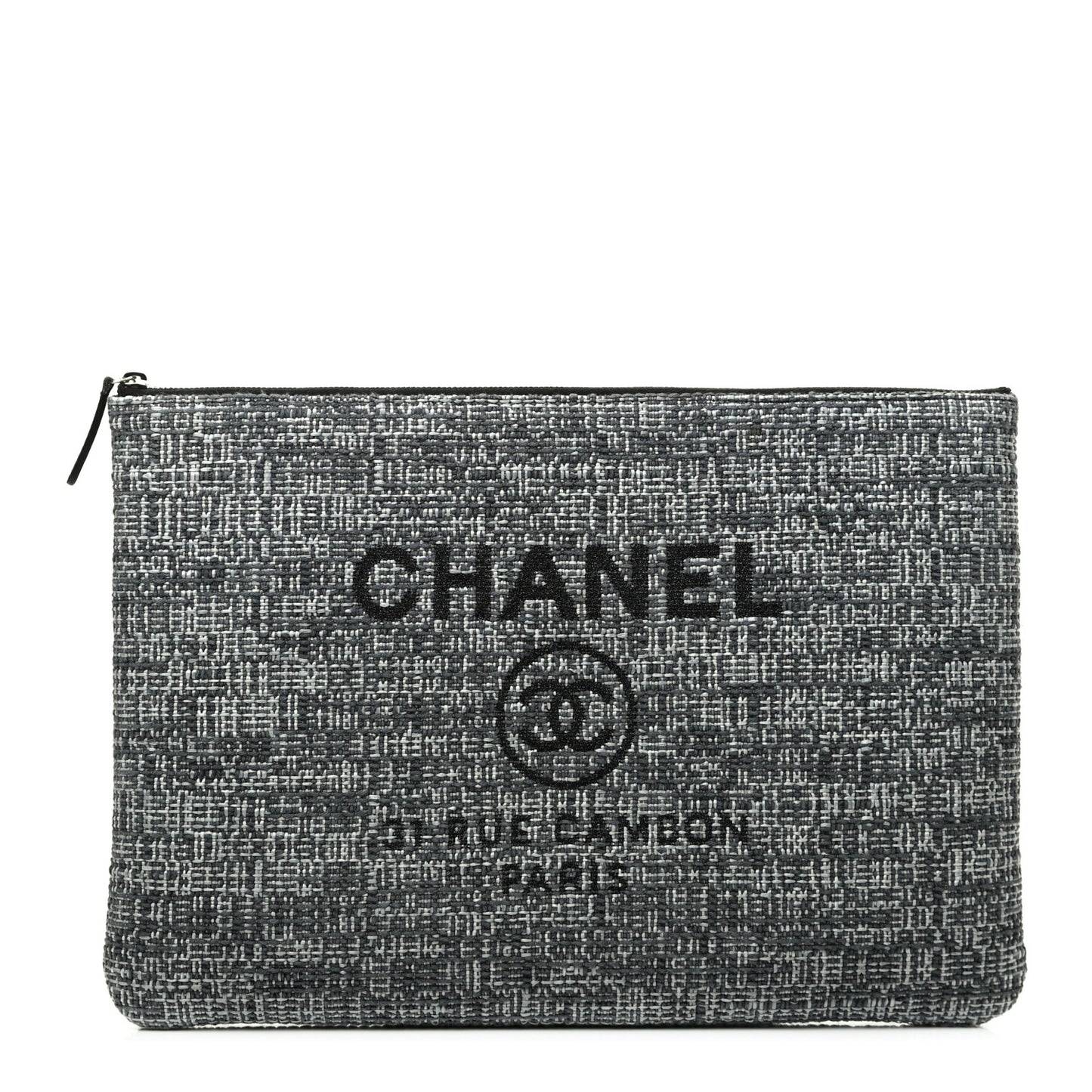 Canvas Medium Deauville Cosmetic Pouch Grey