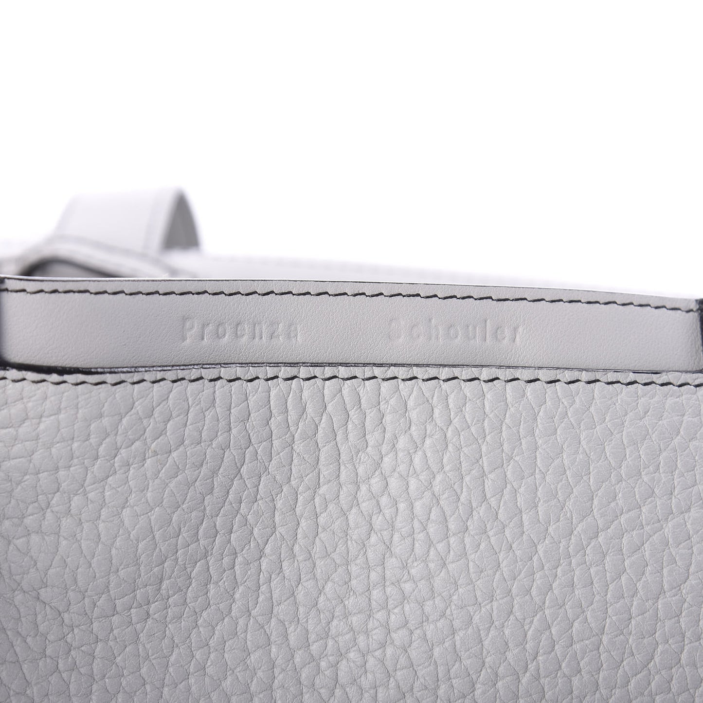 Pebbled Calfskin Small PS Courier Backpack Heather Grey