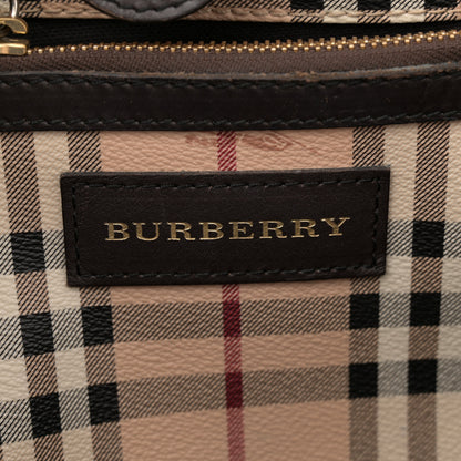 Burberry Haymarket Check Small Canterbury Tote Chocolate 6 of 17
