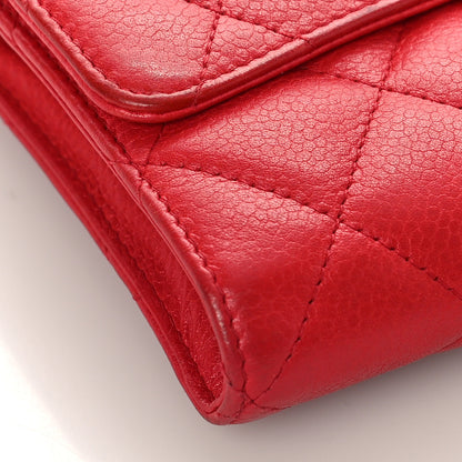 Chanel Caviar Quilted Large Flap Wallet Red 9 of 21
