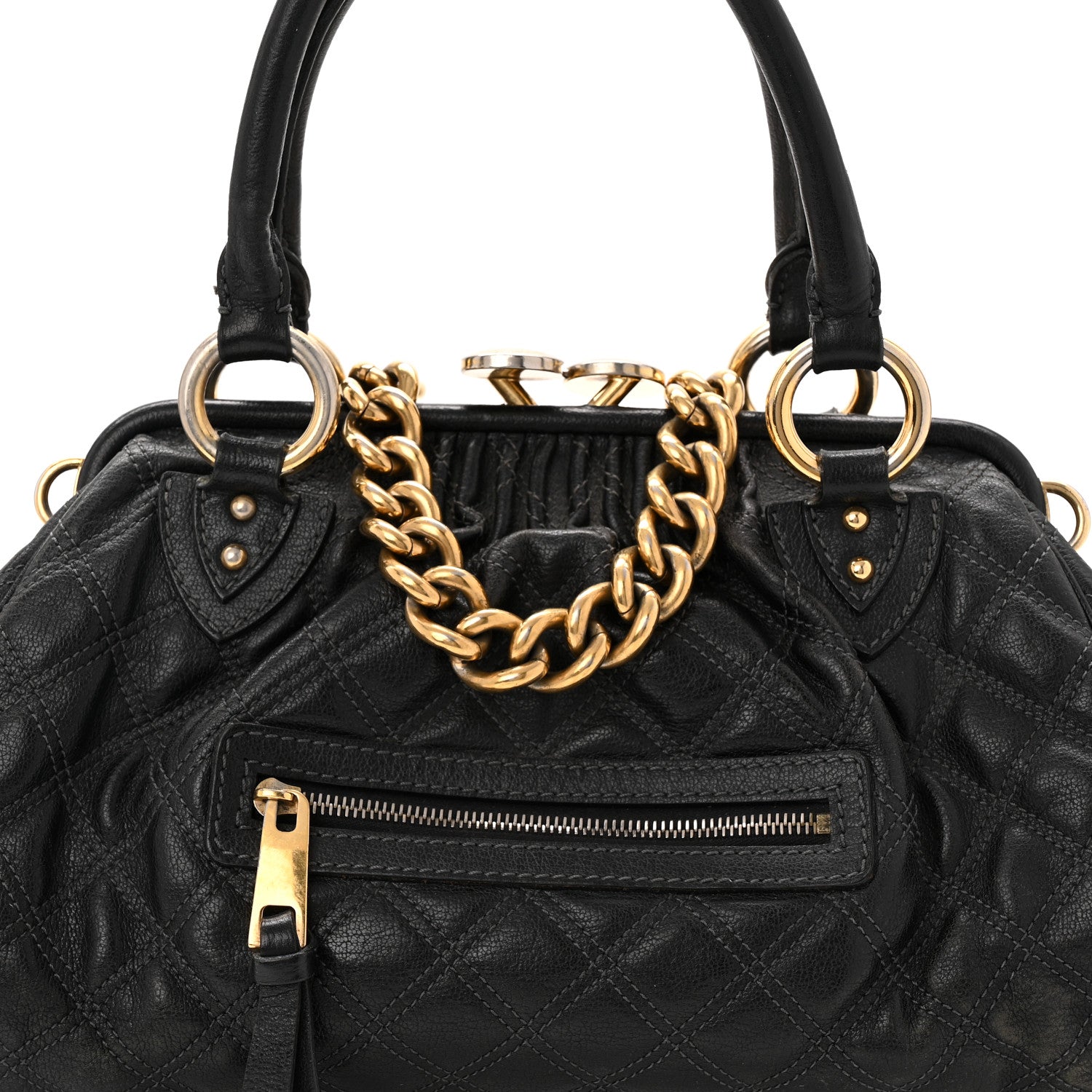 Marc Jacobs Calfskin Quilted Stam Black 8 of 12