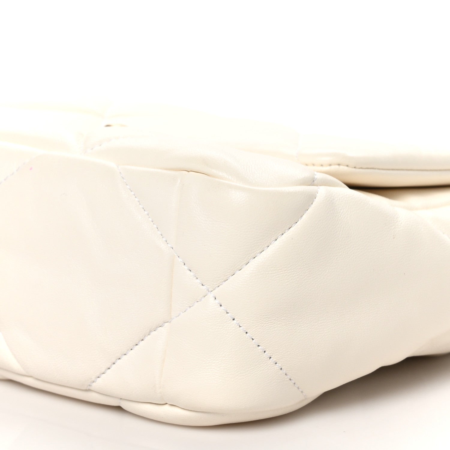 Chanel Lambskin Quilted Medium Chanel 19 Flap White 10 of 10