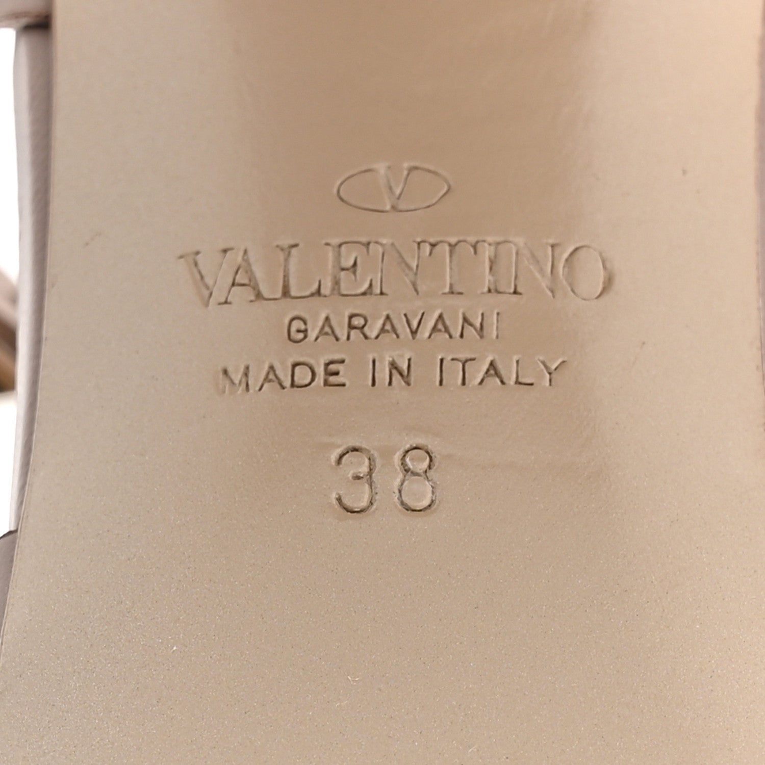 Valentino Garavani Calfskin Rockstud 60mm City Sandals 38 Poudre 7 of 8