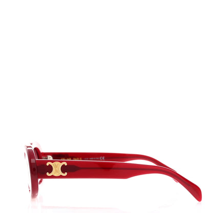 Celine Acetate Triomphe 01 Sunglasses CL 40194U Milky Burgundy 3 of 7