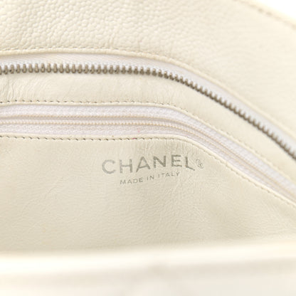 Chanel Caviar Quilted Medallion Tote White 6 of 13