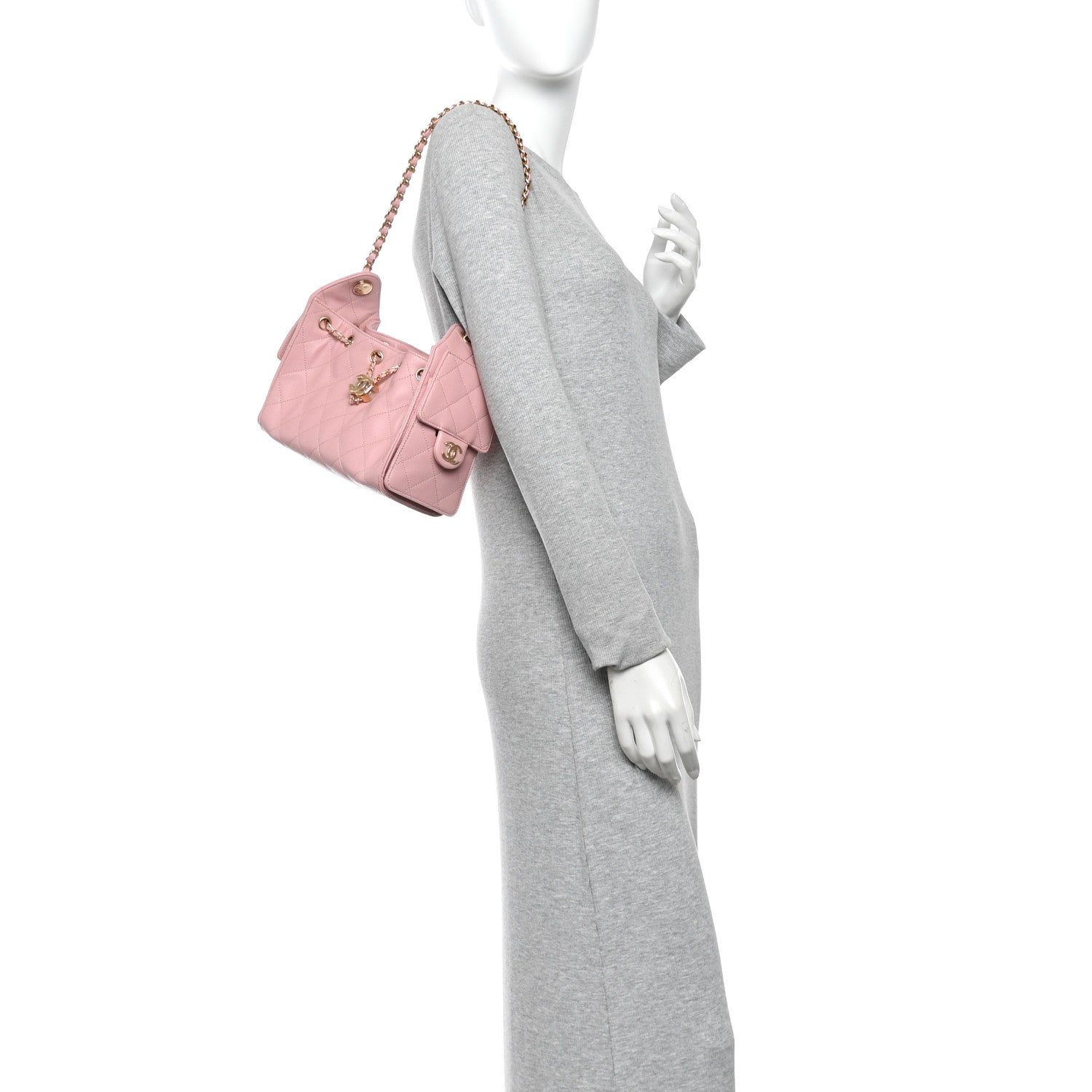 Chanel Caviar Quilted Mini Chanel 25 Handbag Rose 2 of 11