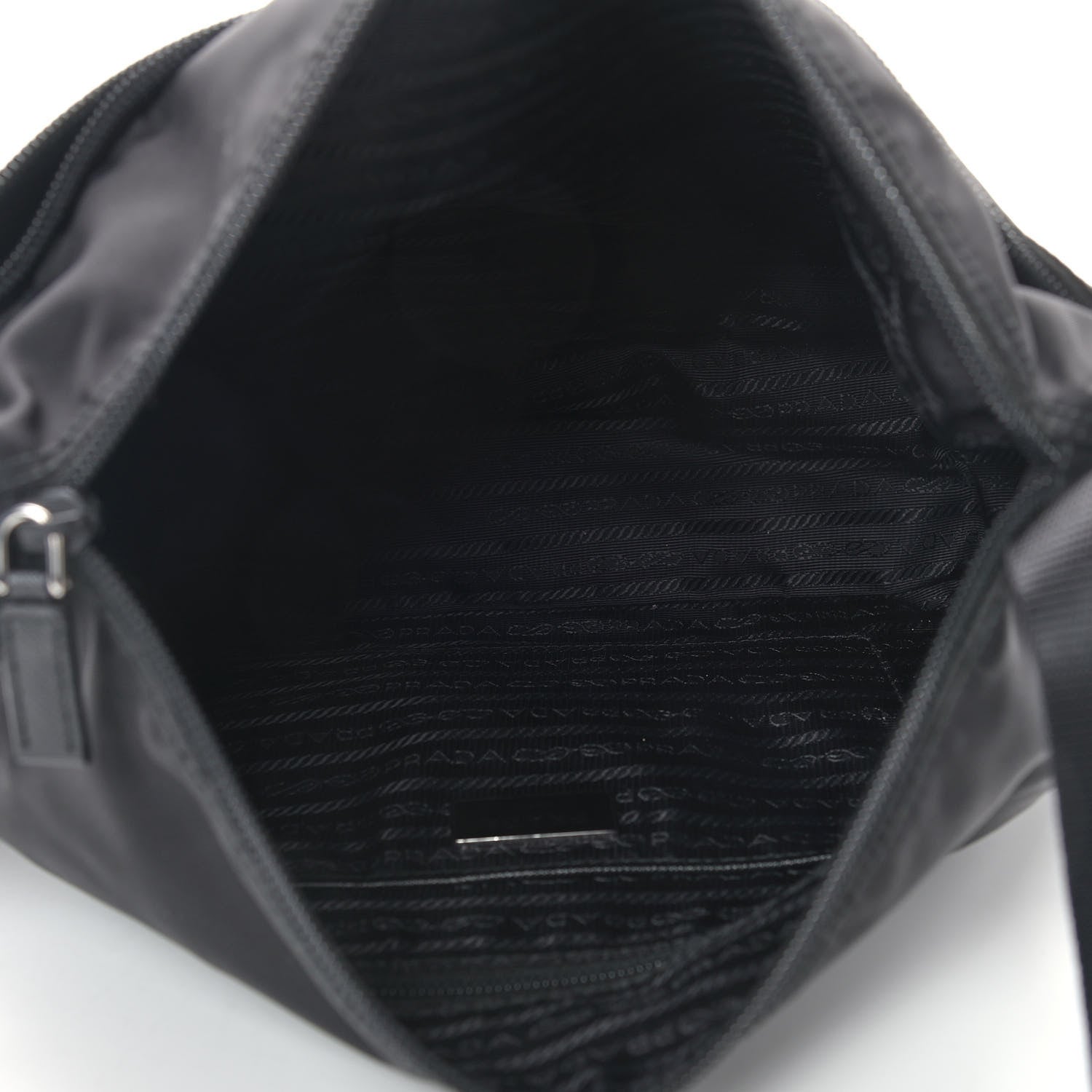 Prada Nylon Vela Messenger Bag Black 5 of 13