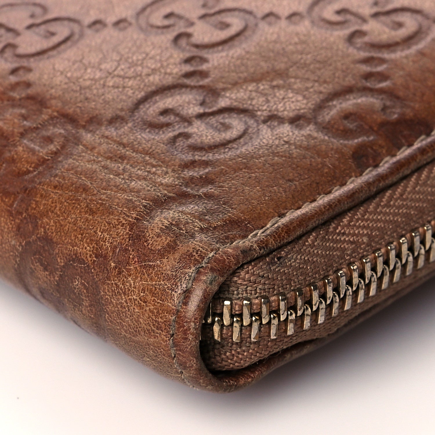 Gucci Guccissima Bamboo Tassel Zip Around Wallet Light Brown 9 of 13