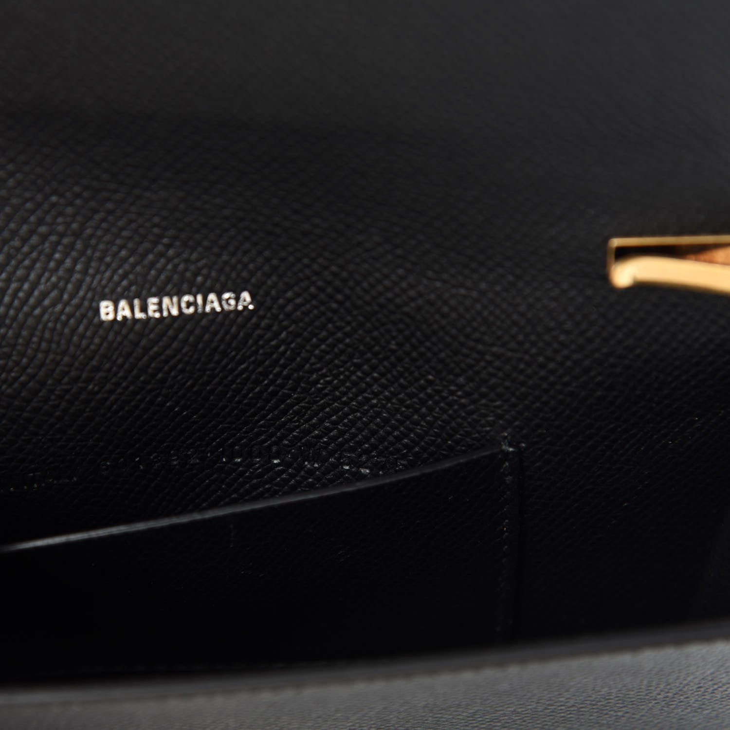 Balenciaga Grained Calfskin BB Phone Holder Wallet On Chain Black 9 of 10