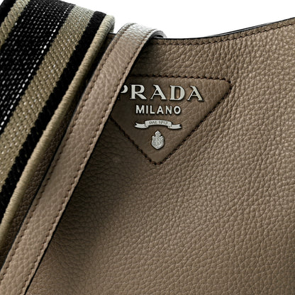 Prada Vitello Daino Soft Mini Hobo Messenger Bag Argilla 7 of 9