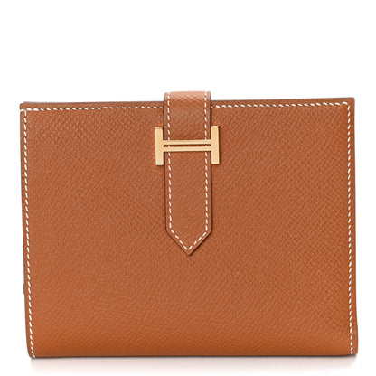 Hermes Epsom Bearn Compact Wallet Gold 1 of 10