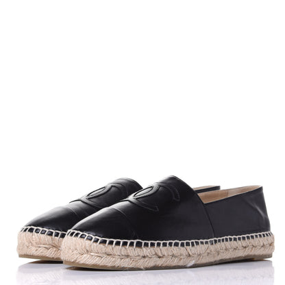 Chanel Lambskin CC Espadrilles 40 Black 2 of 10