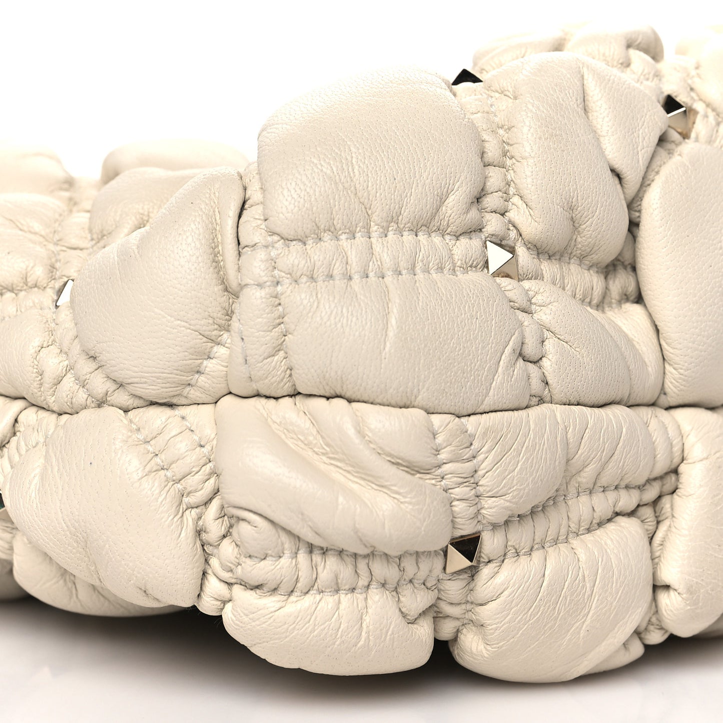 Nappa Spikeme Clutch Ivory