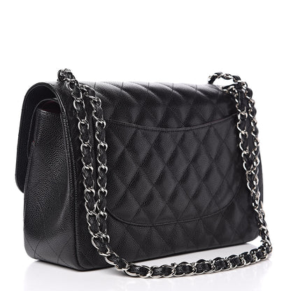 Chanel Caviar Quilted Jumbo Double Flap Black 3 of 10