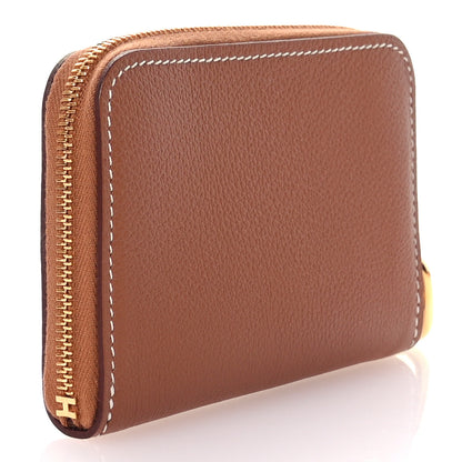 Hermes Evercolor Zipengo Chain D'Ancre Compact Cardholder Gold 3 of 8