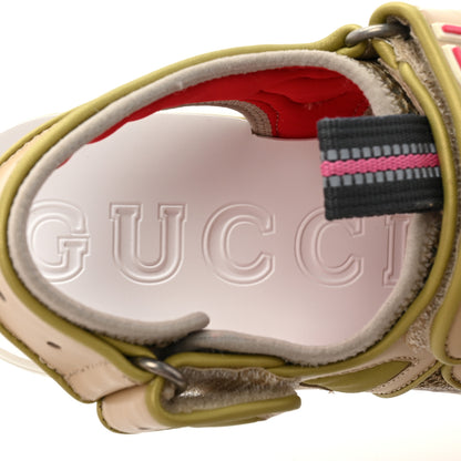 Gucci Mesh Fabric Tinsel Sport Sandals 38 Loess Sand Box Pink 7 of 9