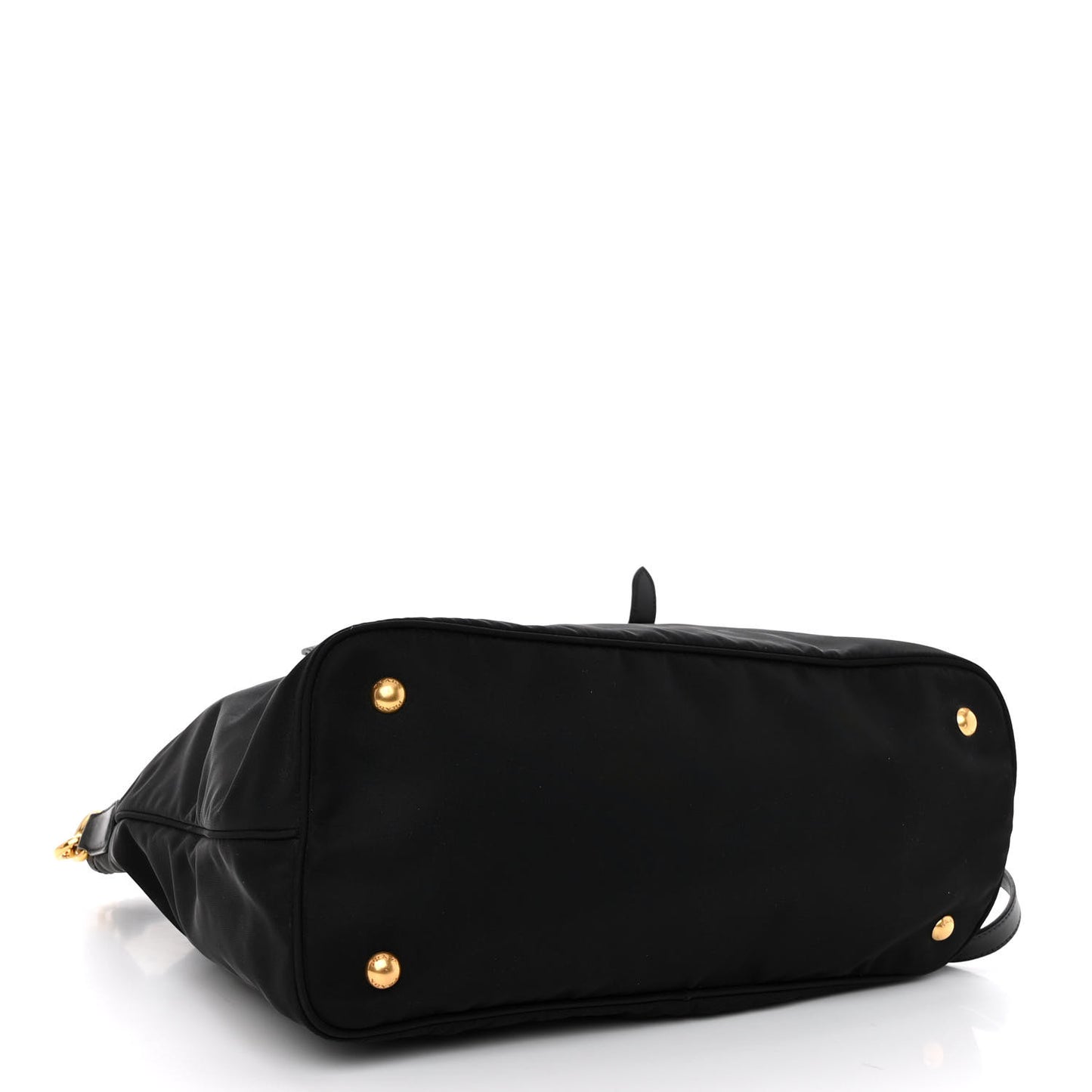 Tessuto Nylon Soft Calfskin Shopping Satchel Black