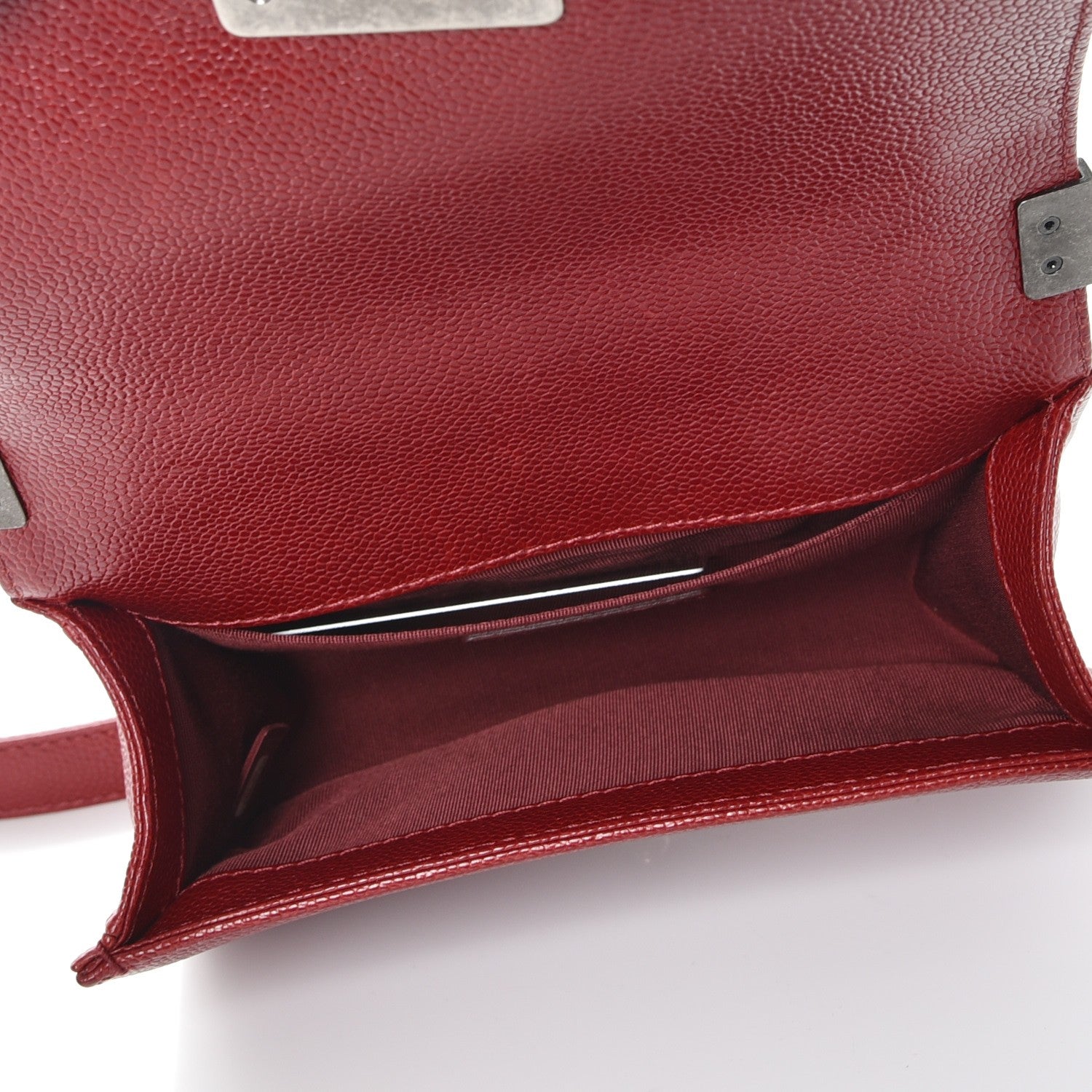 Chanel Caviar Quilted Small Boy Flap Dark Red 6 of 9