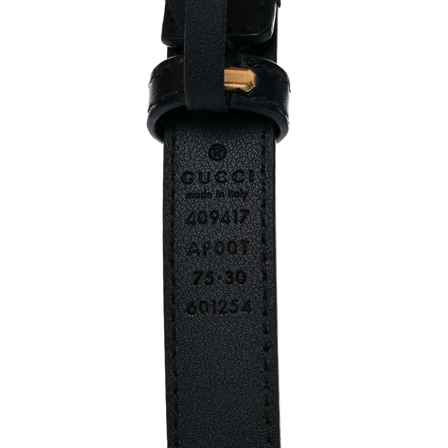 Gucci Calfskin Double G 20mm Belt 75 30 Black 3 of 5