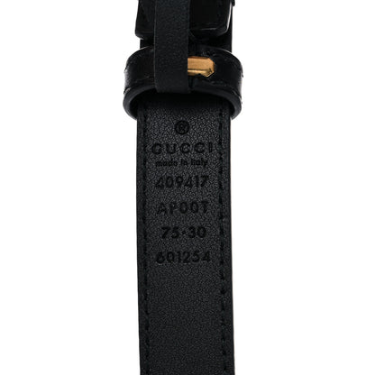 Gucci Calfskin Double G 20mm Belt 75 30 Black 3 of 5