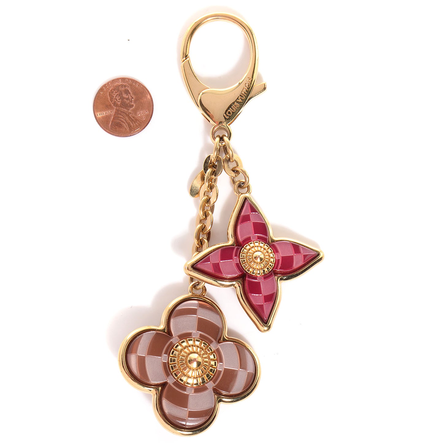 Metal Resin Mosaique Bag Charm Rouge Fauviste