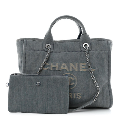 Chanel Denim Small Deauville Tote Light Blue 1 of 11