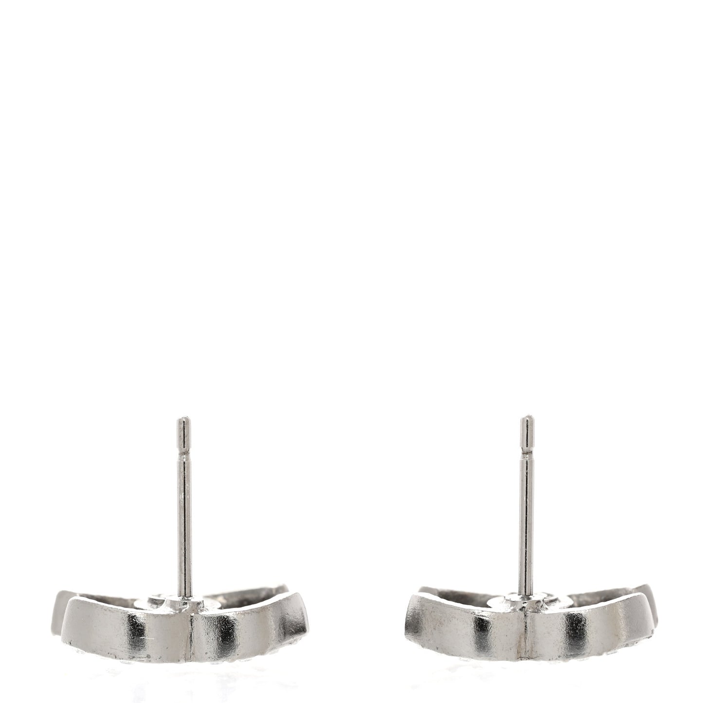 Ruthenium Crystal CC Stud Earrings