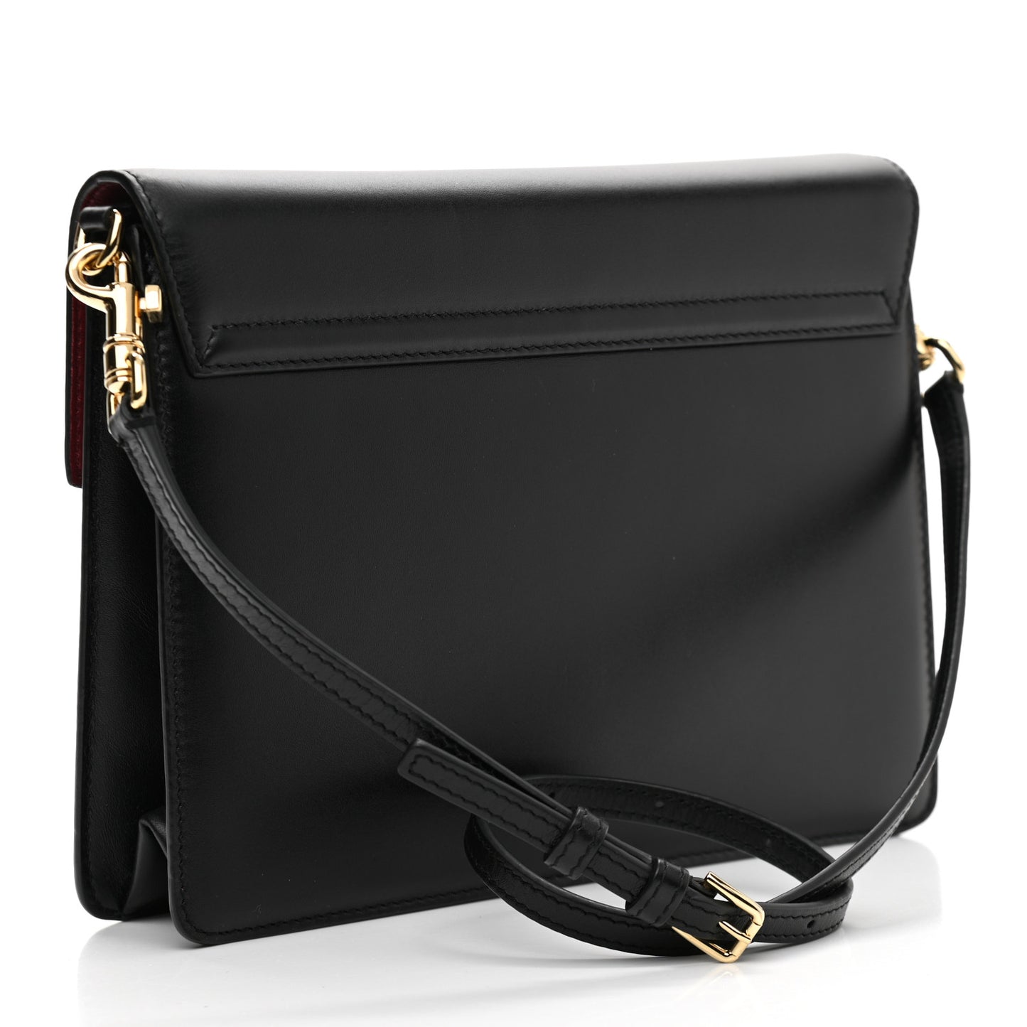 Calfskin Lucia Shoulder Bag Black