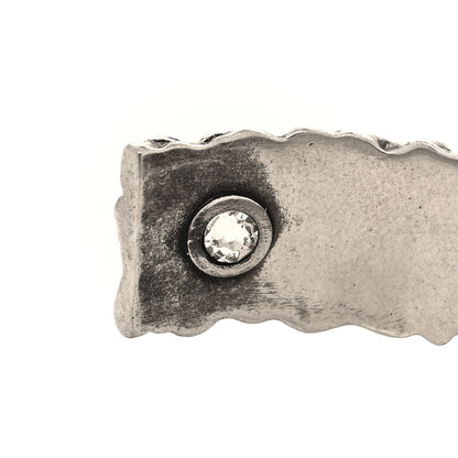 Gucci Metal Lion Mane Cuff Bracelet S Aged Silver 5 of 5