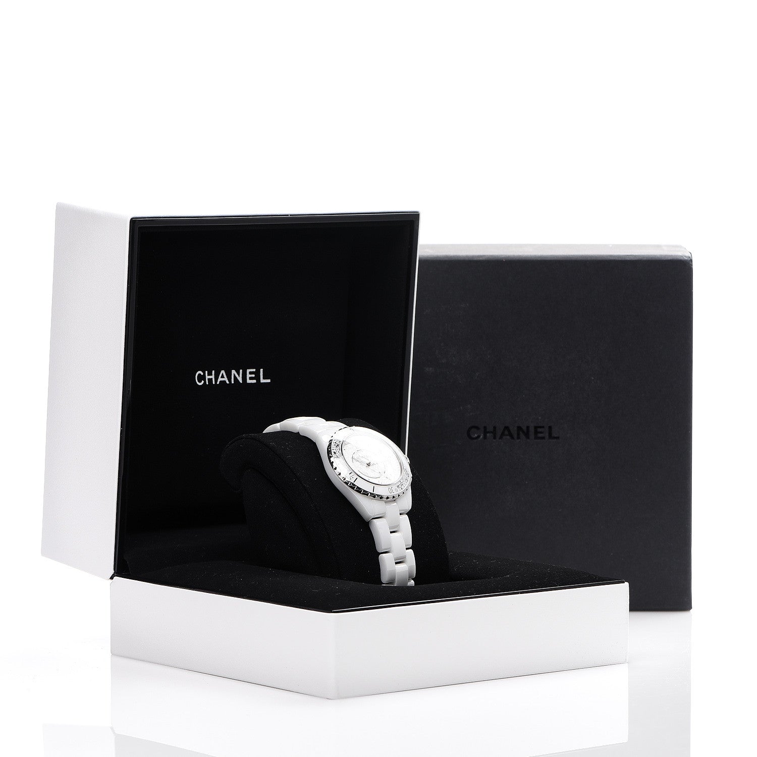 Chanel Stainless Steel Ceramic Diamond 33mm J12 Limited Edition Quartz Watch White 5 of 5