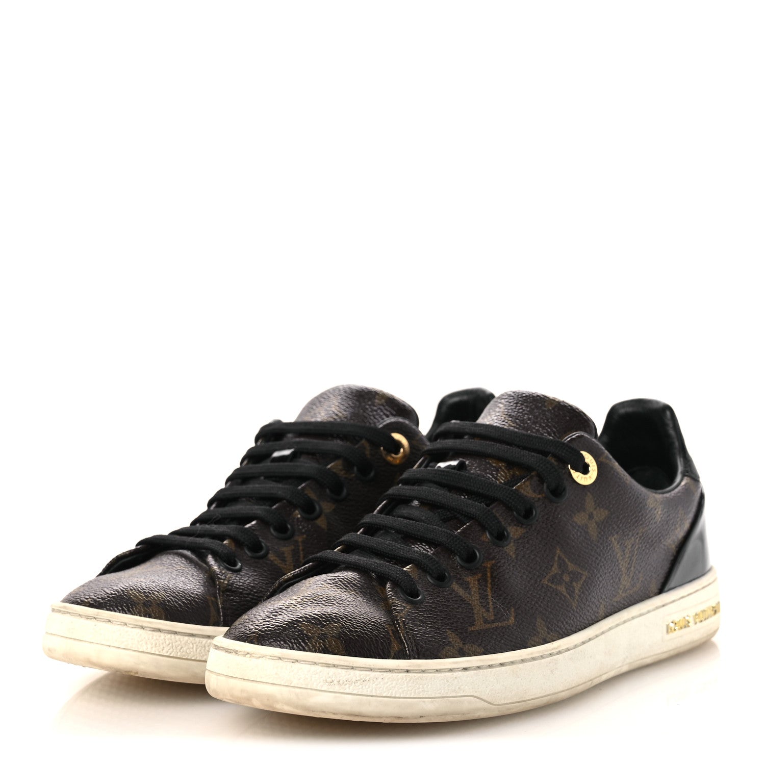 Louis Vuitton Patent Monogram Frontrow Sneakers 37 4 of 16