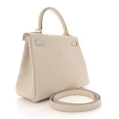 Hermes Togo Kelly Retourne 25 Craie 3 of 11