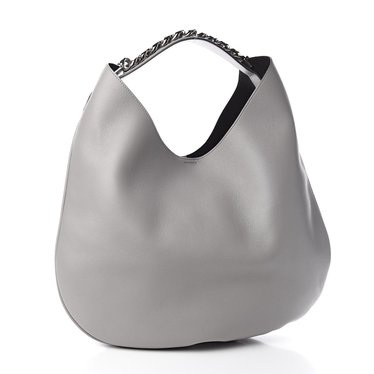 Calfskin Medium Infinity Hobo Bag Pearl Grey