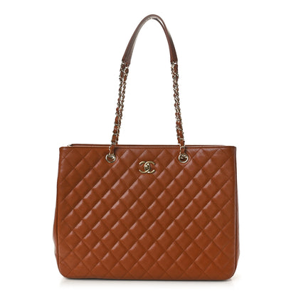 Chanel Caviar Quilted Large Shopping Tote Dark Beige 1 of 9