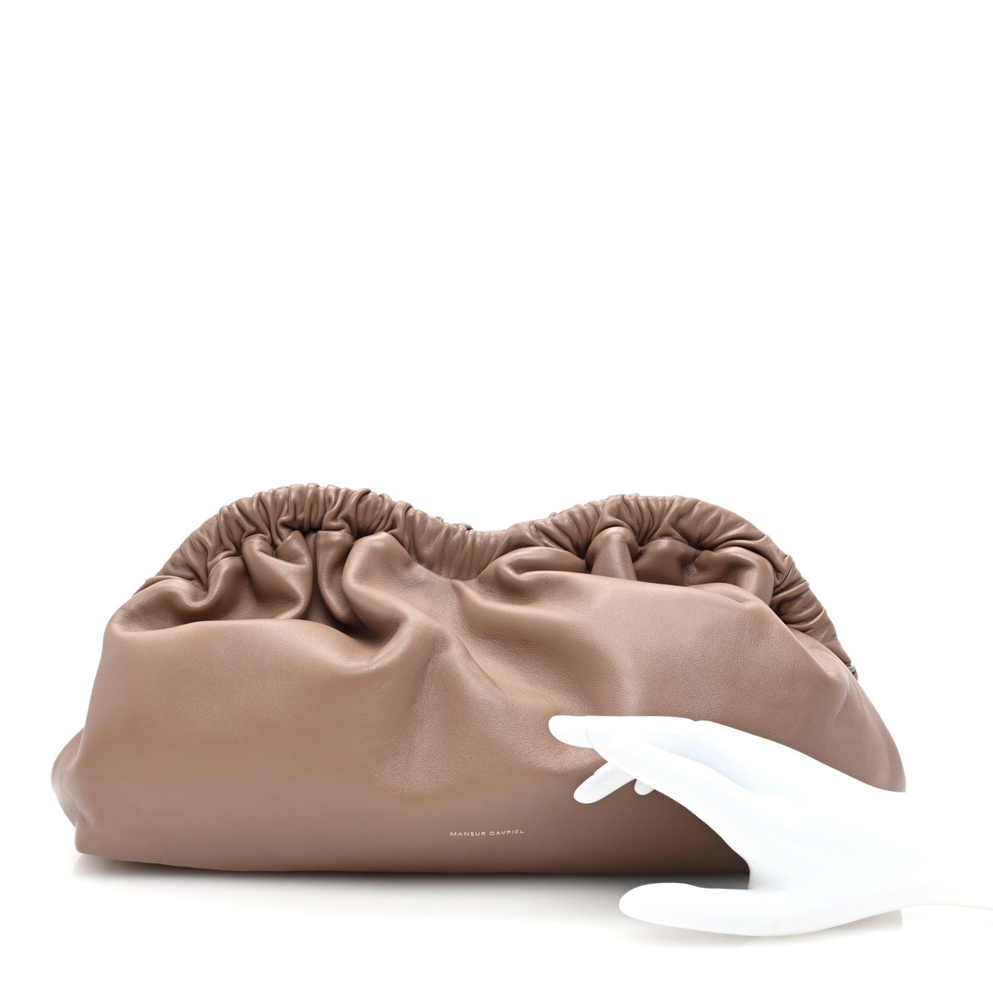 Lambskin Cloud Clutch Biscotto